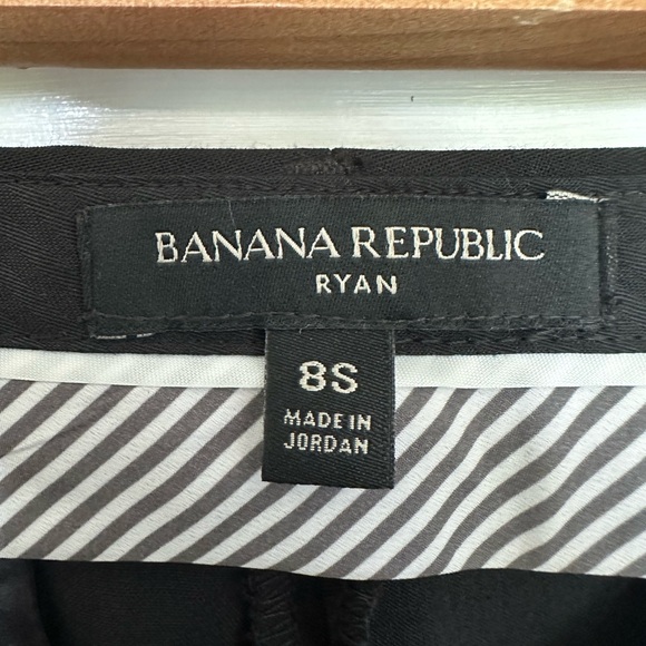 Banana Republic Ryan Slim Straight Fit Washable Wool Blend Pants Black  8 Short - Picture 9 of 14